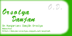 orsolya damjan business card